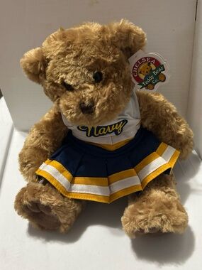 Chelsea Teddy Bear Co. Navy Cheerleader Plush - Brown